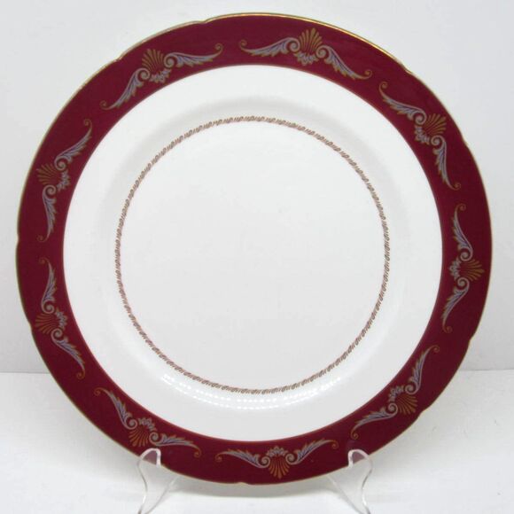 Paragon England Design Red 10 3/4" Scalloped Dinner Plate - Picture 1 of 7